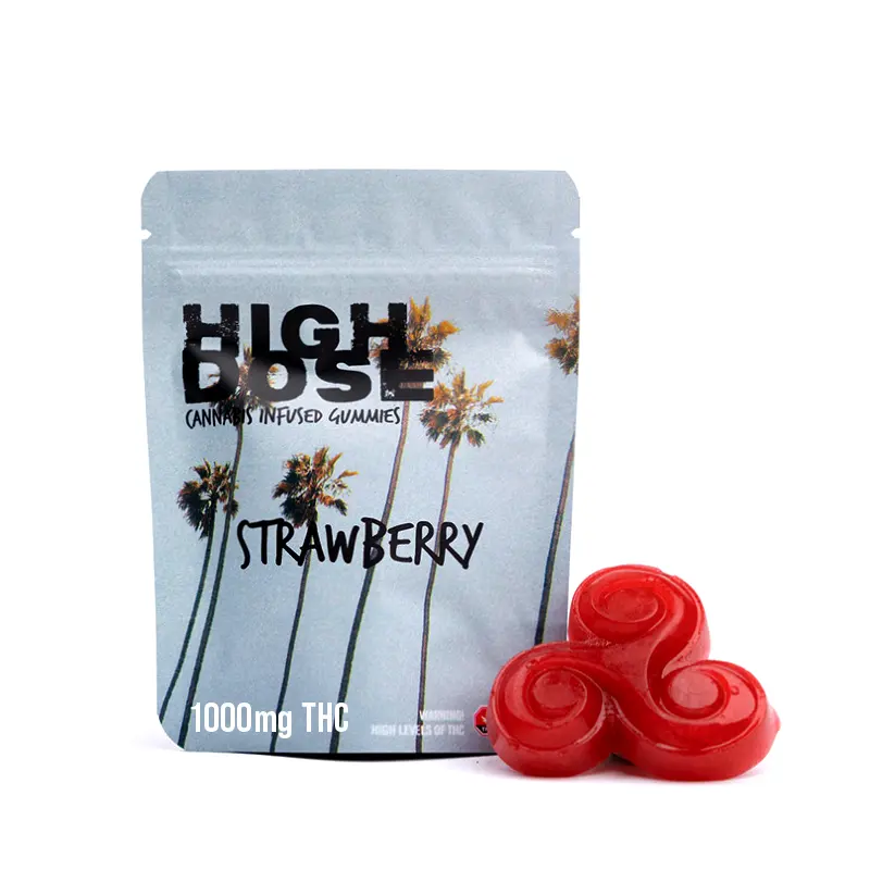 1000mg THC Gummies – High Dose Strawberry