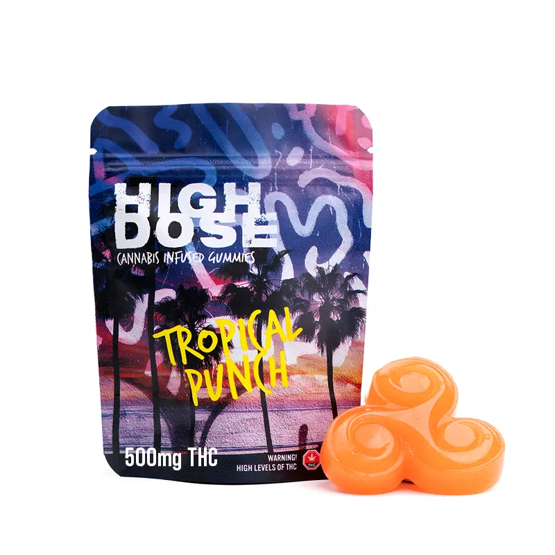 500mg THC Gummies – High Dose Tropical Punch