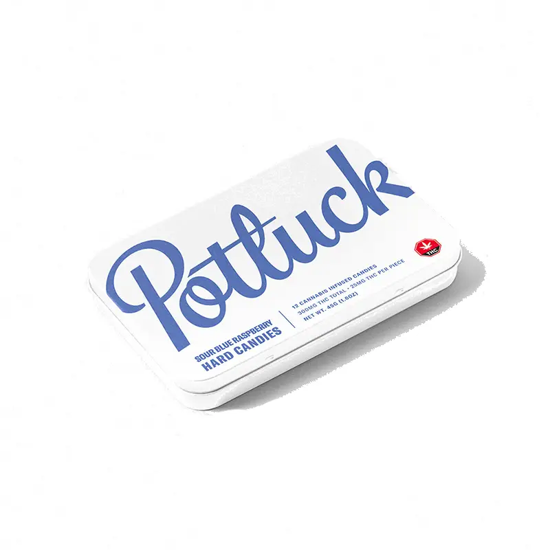 Potluck Sour Blue Raspberry Hard Candies