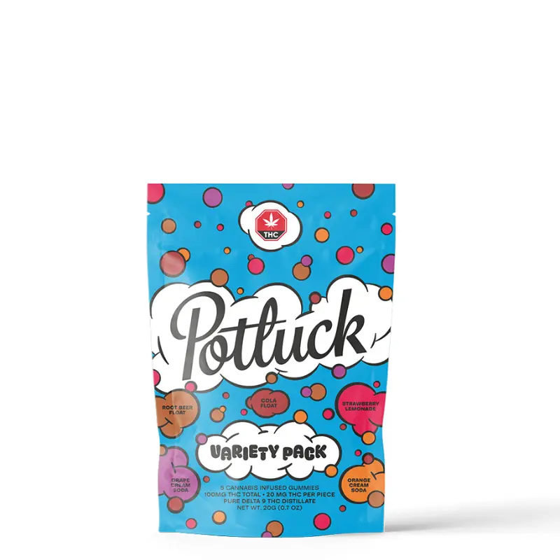 Potluck Variety Pack Gummies 100mg THC