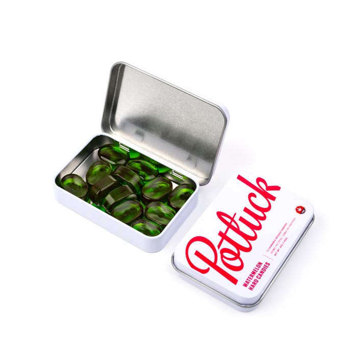 Potluck Watermelon Hard Candies (300mg THC)