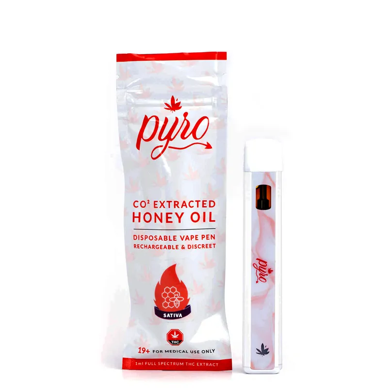 Pyro Extracts Disposable Vape – Honey Oil (1ml) Sativa
