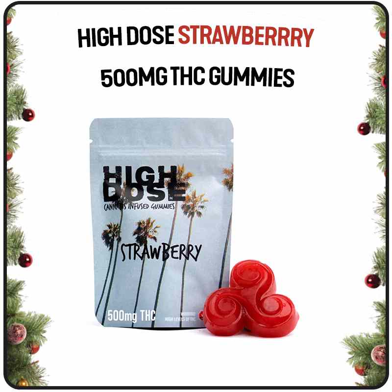 *Free XMAS Gift* High Dose Strawberry 500mg THC Gummies