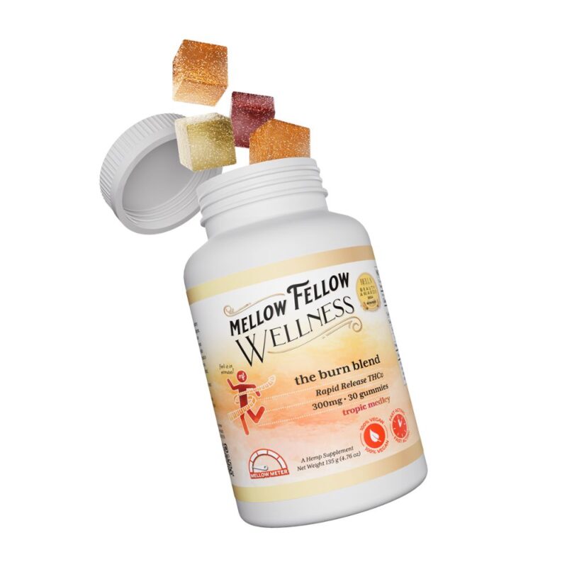 Mellow Fellow Wellness 30pc Gummies Burn Blend Tropic Medley – 300mg