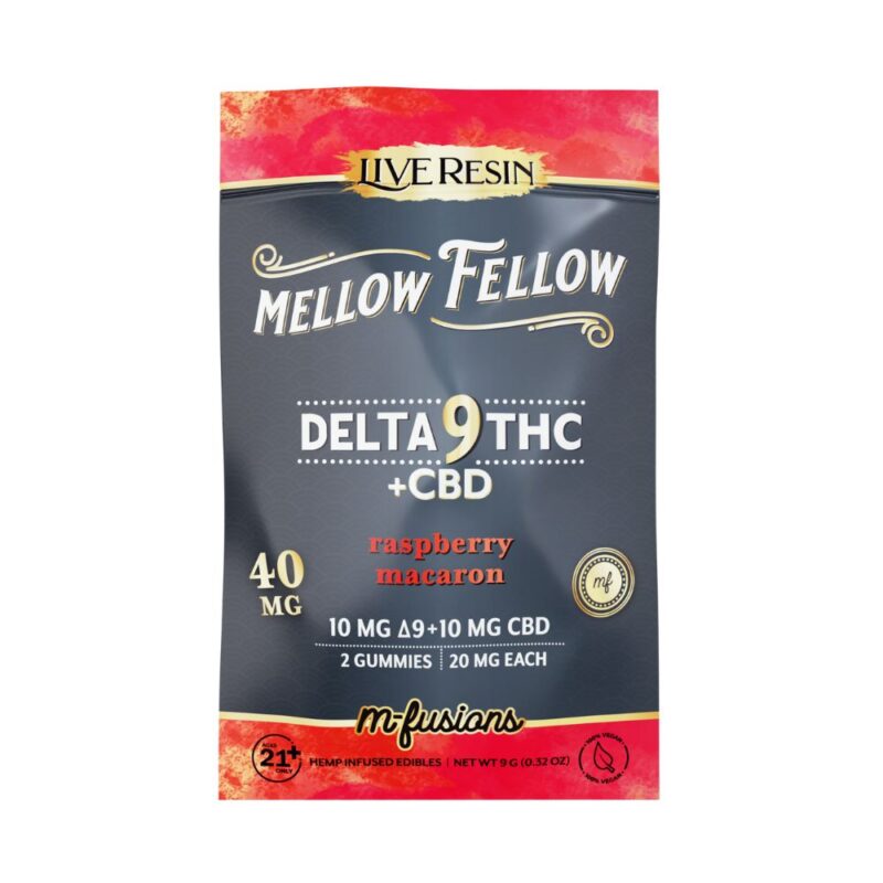 Mellow Fellow Live Resin M-Fusions 2pc D9 Edibles – 40mg