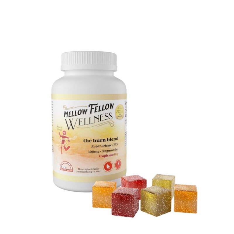 Mellow Fellow Wellness 30pc Gummies Burn Blend Tropic Medley – 300mg - Image 2