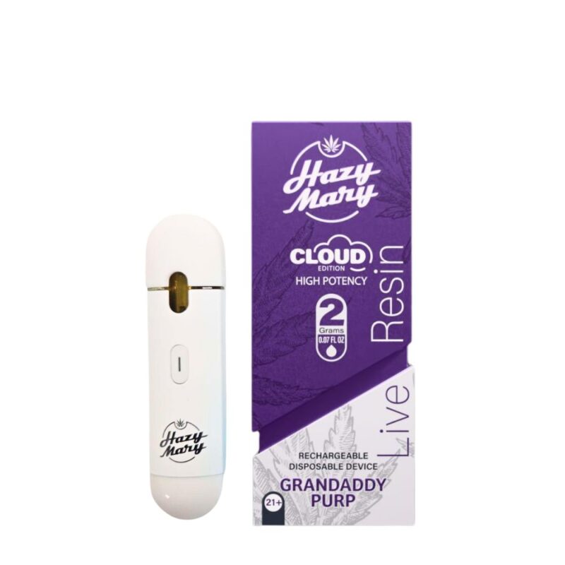 HAZY MARY 2G Cloud Blend Live Resin Disposable – THC-P, THC-V, HHC, D8 - Image 2