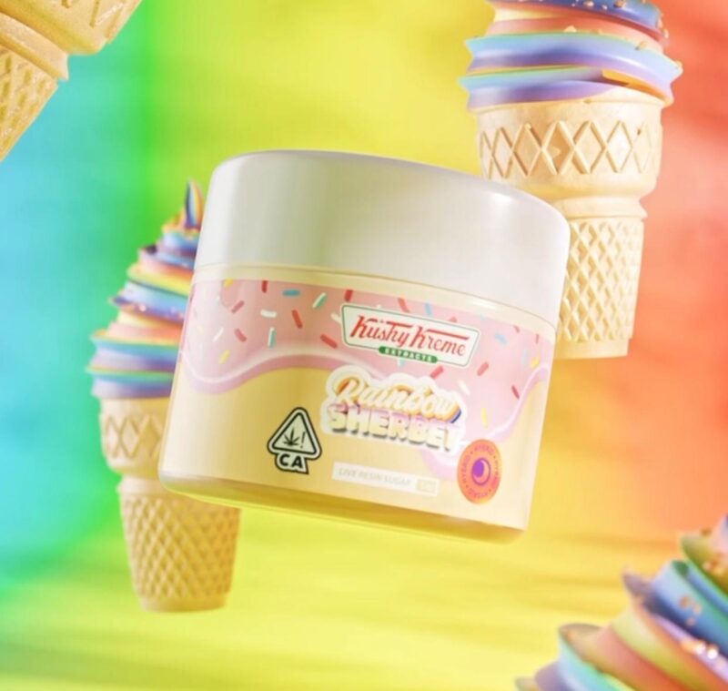 Kushy Kreme Live Resin Sugar | Rainbow Sherbet