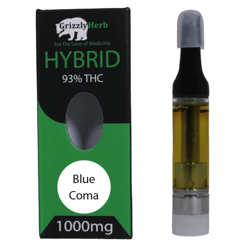 Blue Coma Strain Vape Cartridge – 93% THC 1000mg – Grizzly Herb