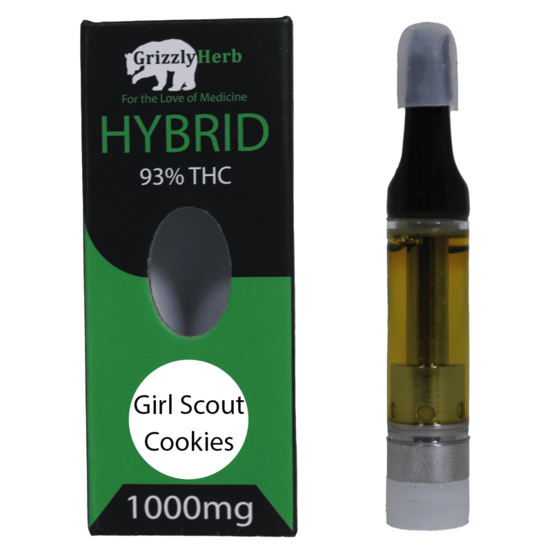 Girl Scout Cookies Strain Vape Cartridge – 93% THC 1000mg – Grizzly Herb
